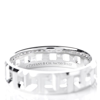 Tiffany 18K White Gold T True Wide Ring 61 9.75 4 of 4