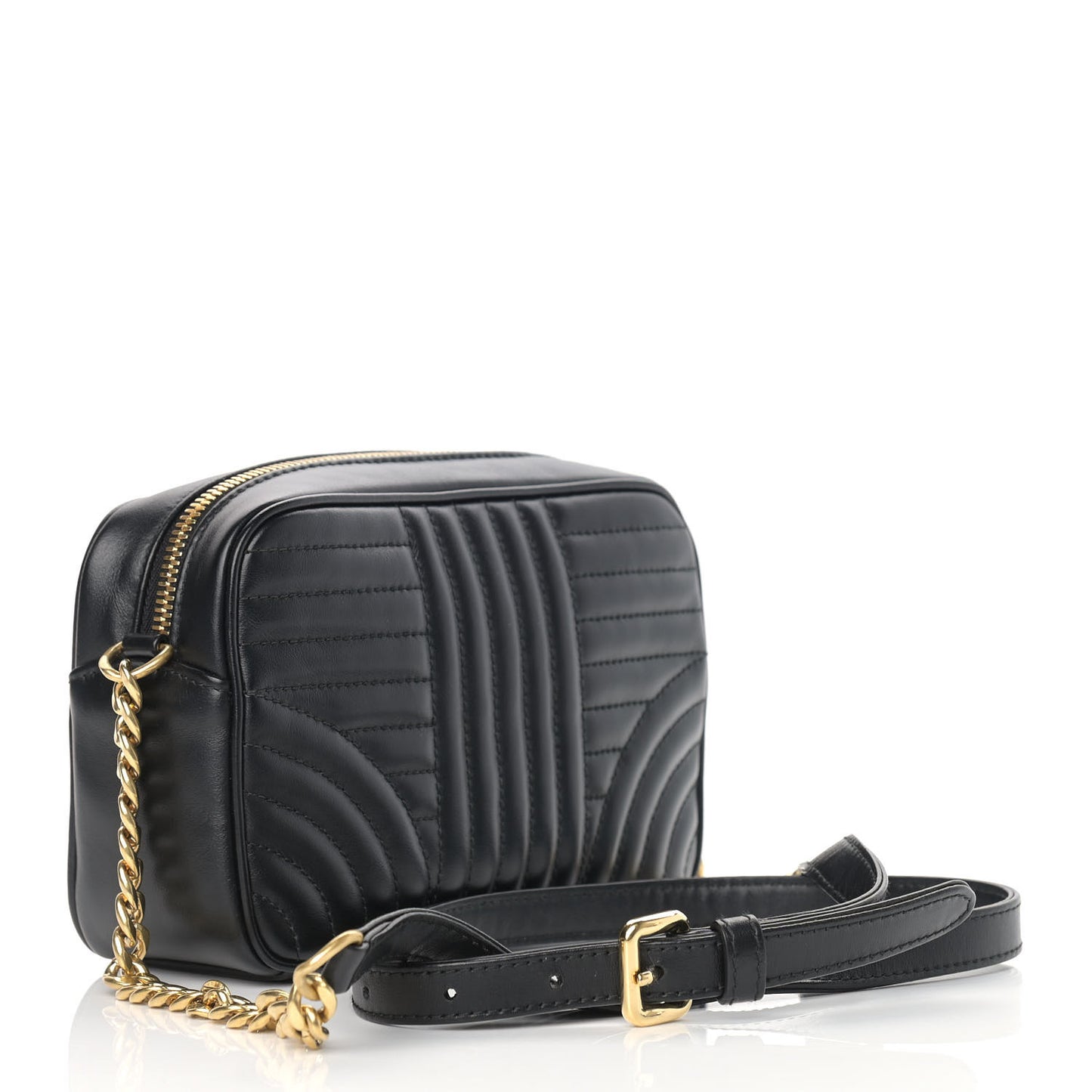 Soft Calfskin Floral Diagramme Bag Black