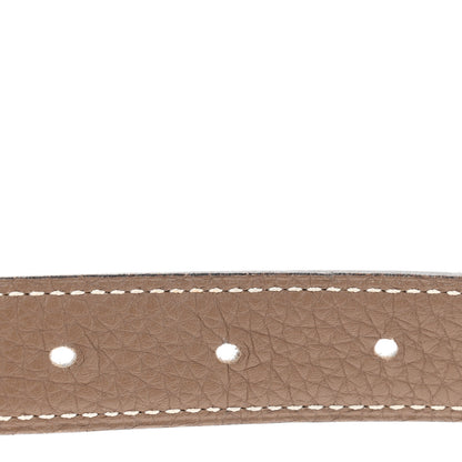 Hermes Box Togo 24mm Belt Strap 80 32 Black Etoupe 4 of 5
