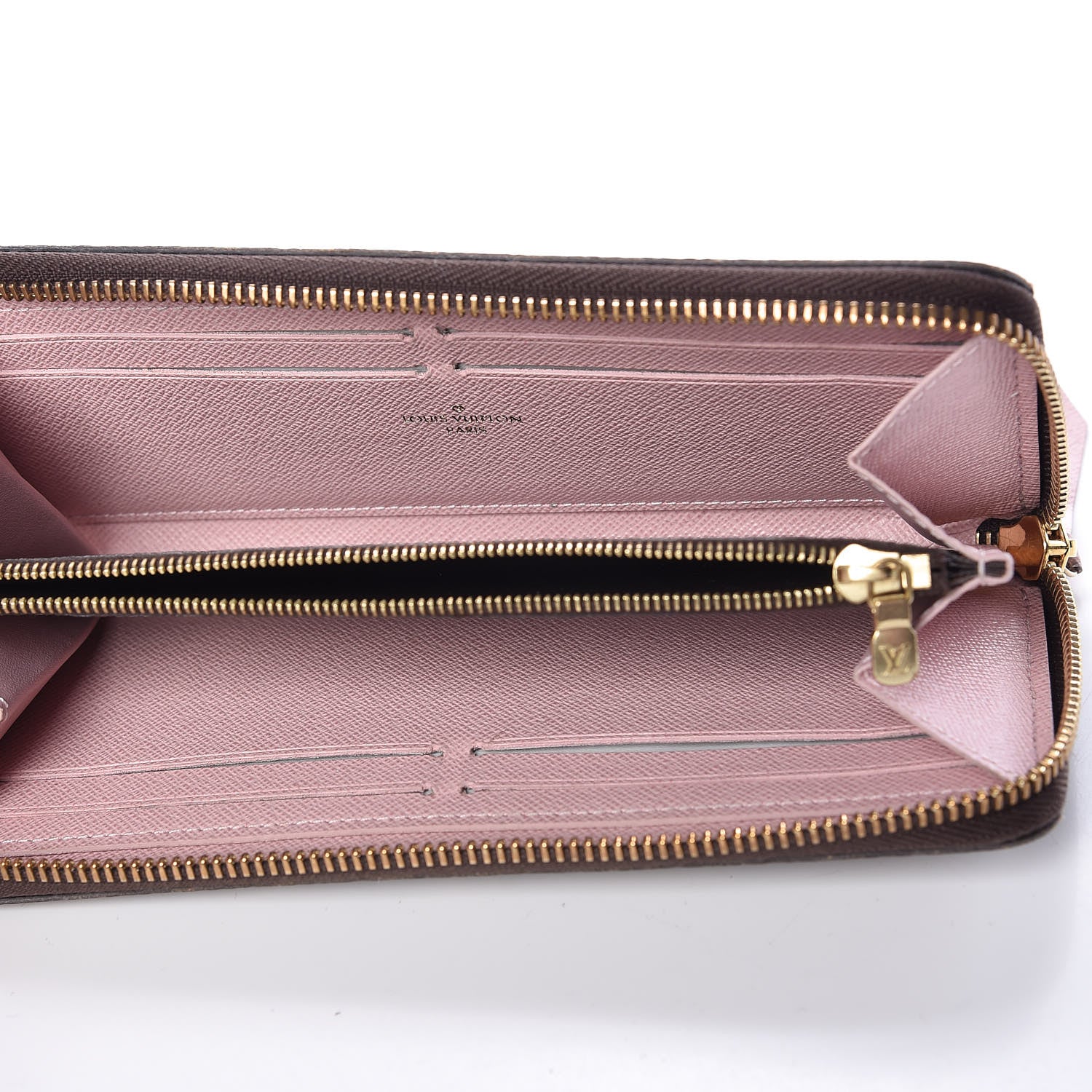 Louis Vuitton Damier Ebene Clemence Wallet Rose Ballerine 5 of 7