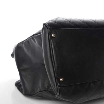 Chanel Calfskin Stitched XL Weekender Black 8 of 24