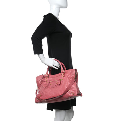 Balenciaga Agneau Giant 12 Gold Hardware City Rose Bombon Raspberry 2 of 9