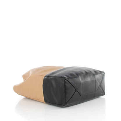 Celine Lambskin Vertical Bi-Cabas Apricot Black 4 of 13