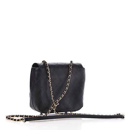Chanel Calfskin Stitched Small Covered CC Flap Bag Black 3 of 11