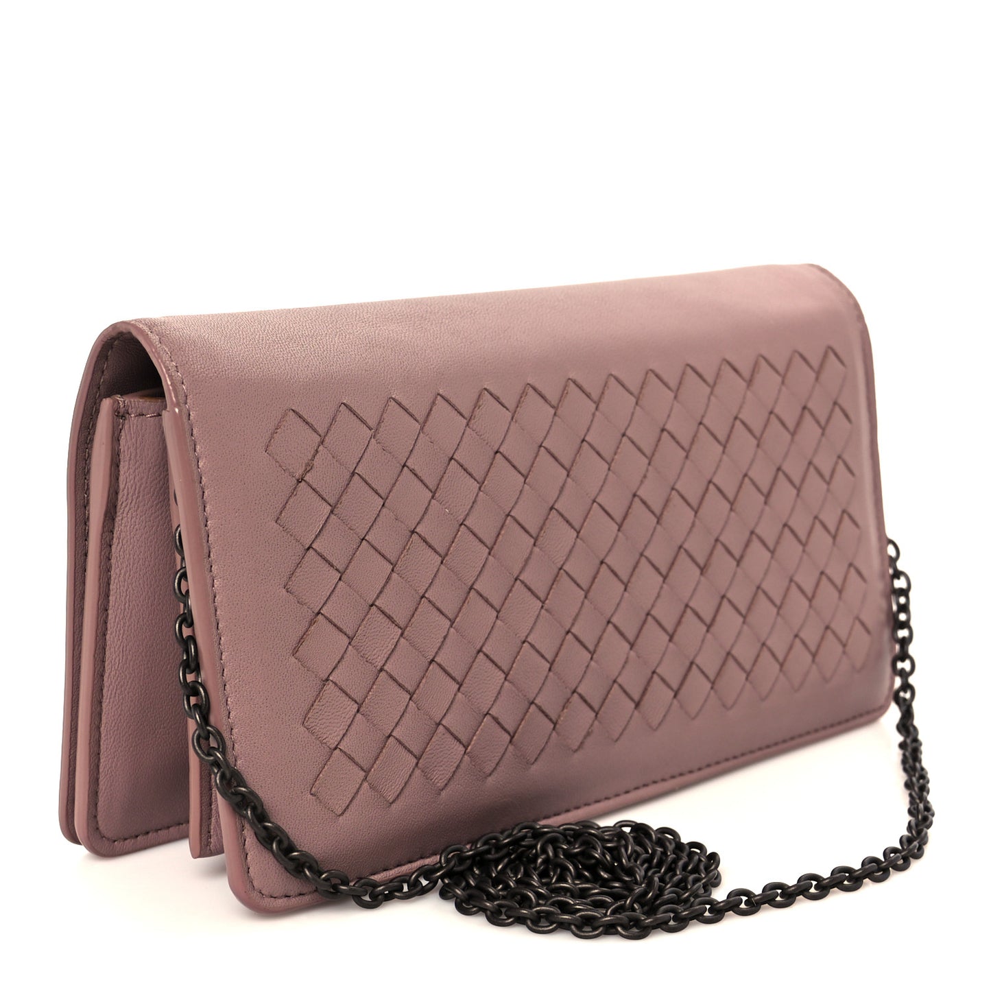 Nappa Intrecciato Continental Wallet on Chain Violet