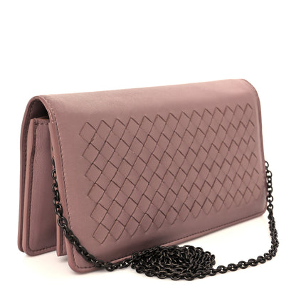 Bottega Veneta Nappa Intrecciato Continental Wallet on Chain Violet 3 of 11