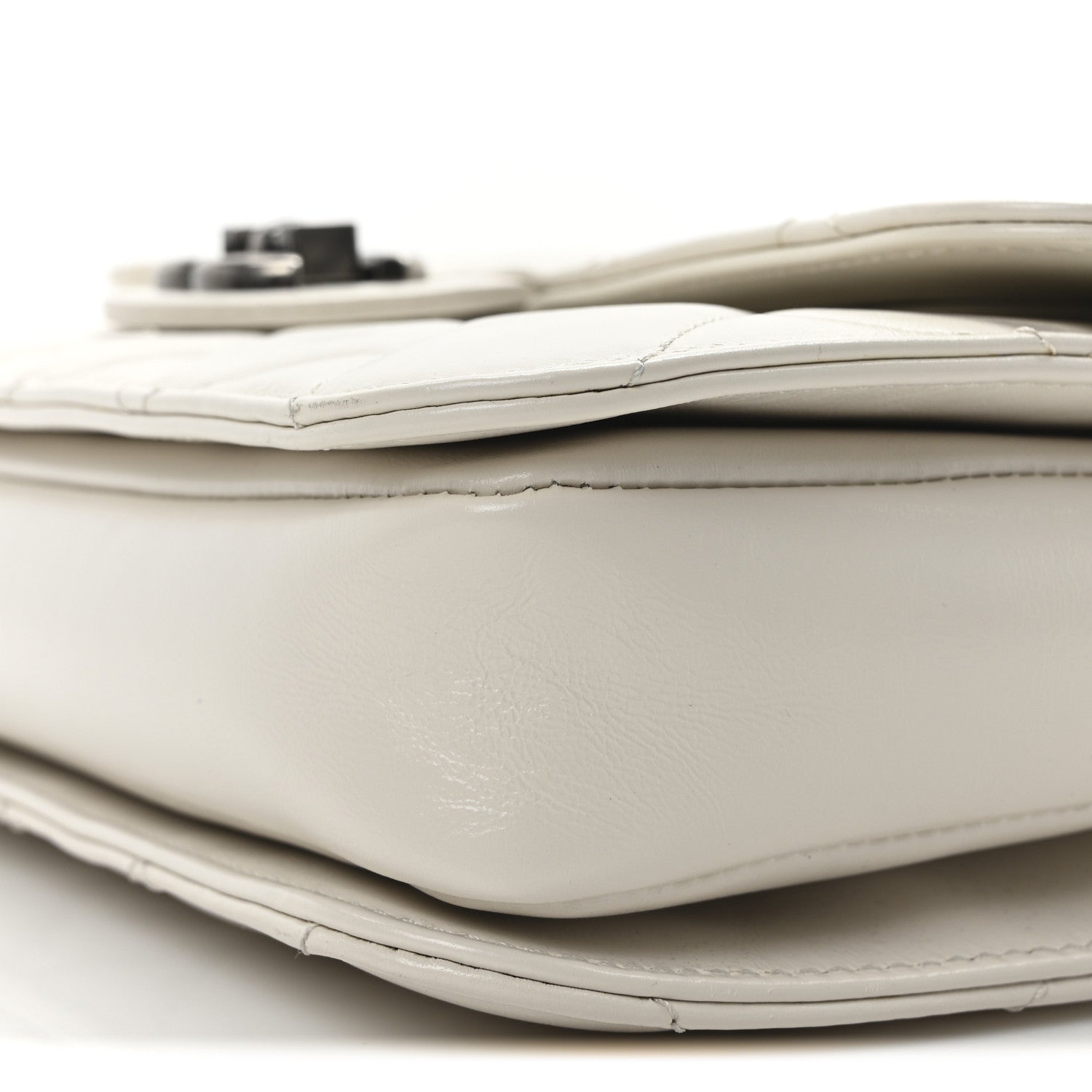 Chanel Glazed Calfskin Medium Perfect Edge Flap White 10 of 10