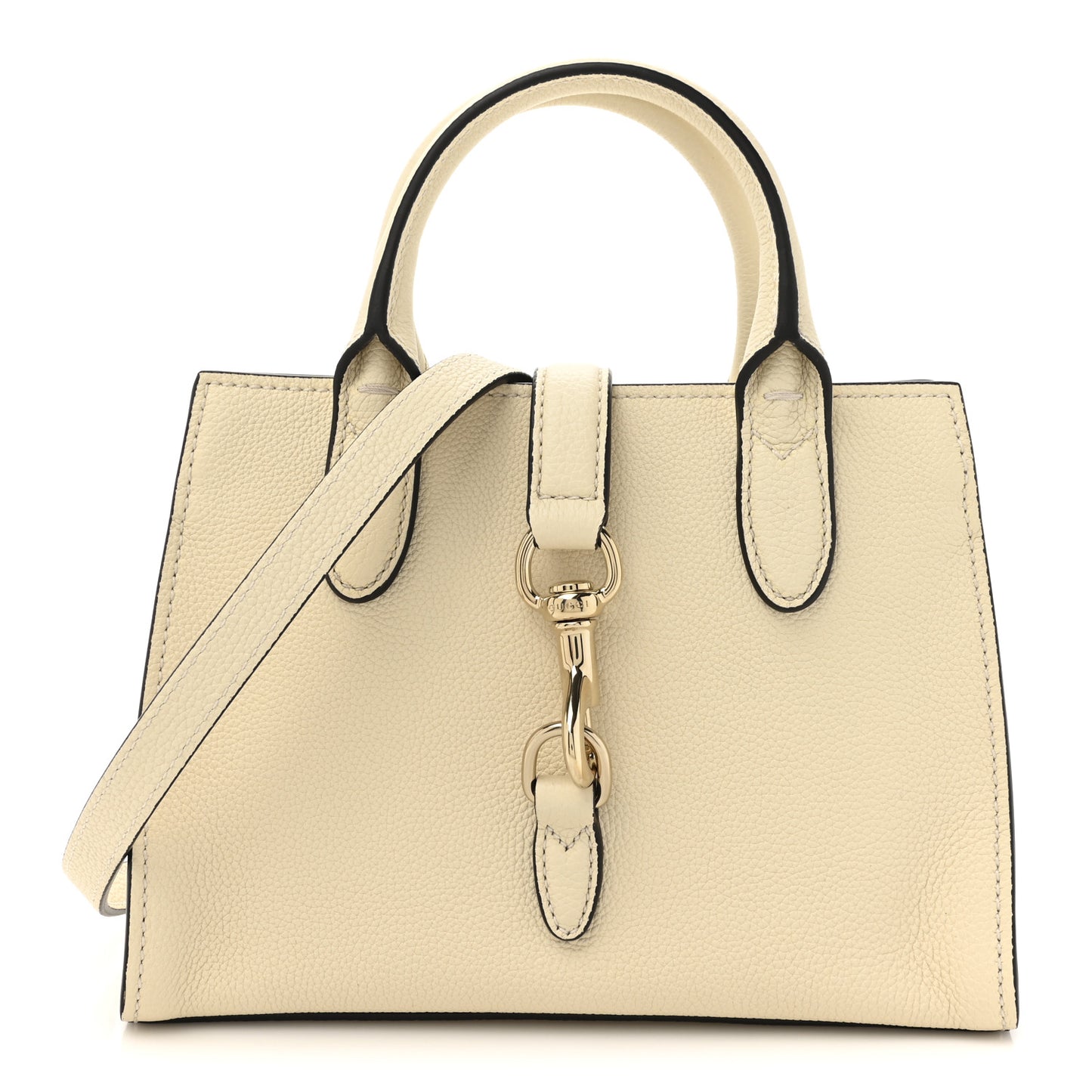 Pebbled Calfskin Small Jackie Tote New Ivoire