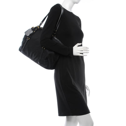 Prada Tessuto Nylon Saffiano Tote Black 3 of 9