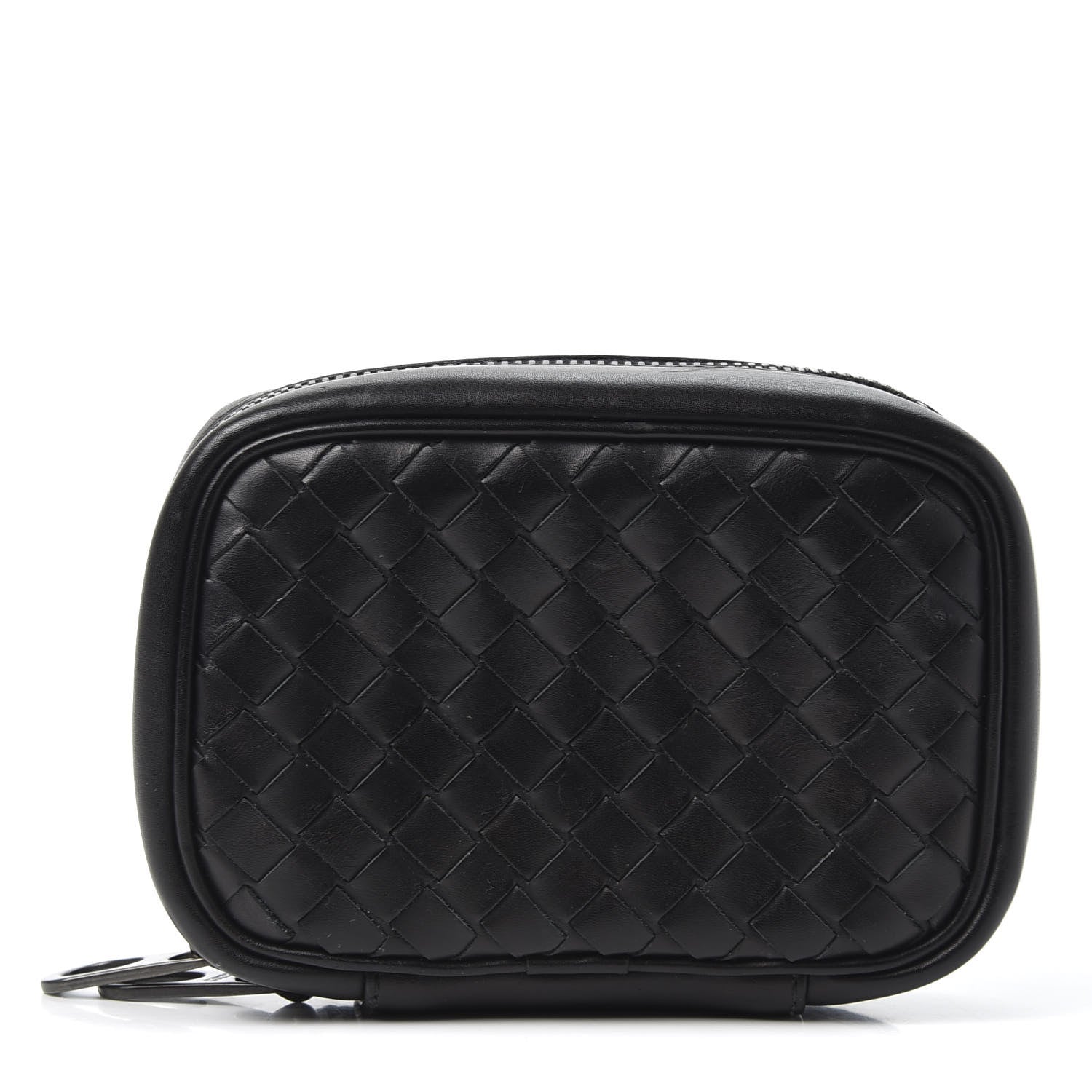 Bottega Veneta Calfskin Intrecciato Travel Case Black 1 of 8
