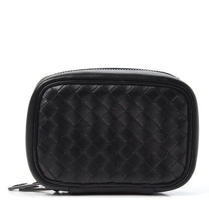 Bottega Veneta Calfskin Intrecciato Travel Case Black 1 of 8