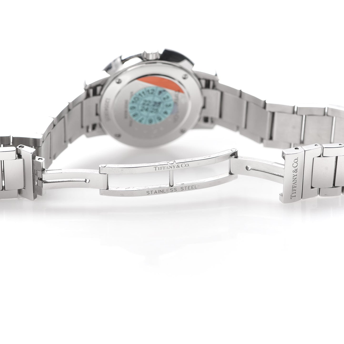 Stainless Steel Diamond Bezel 31mm Atlas 2-Hand Quartz Watch Blue Azure