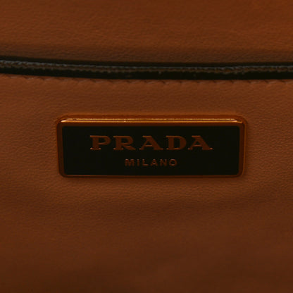 Prada Saffiano Vernice Pyramid Bag Black 6 of 9