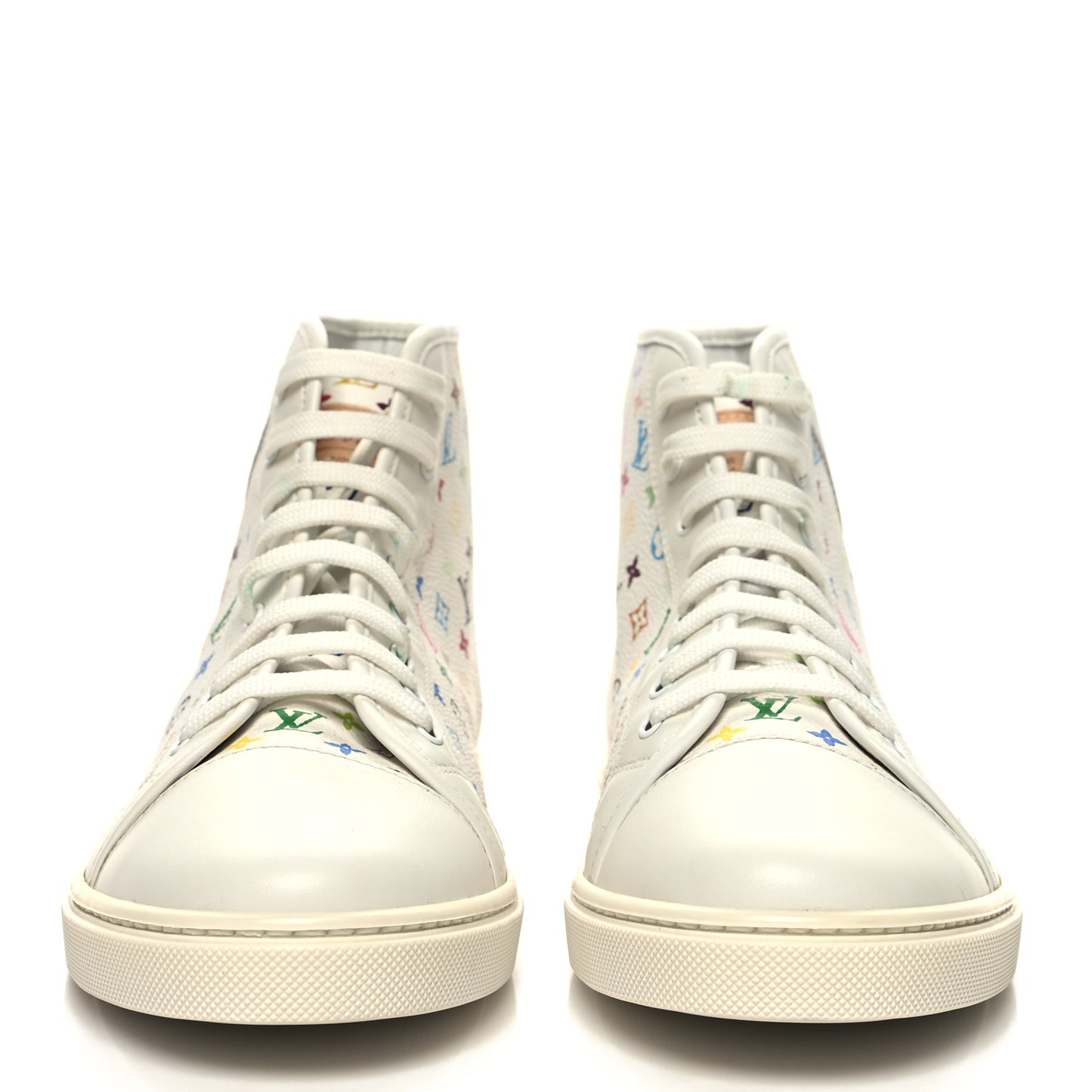 Monogram Multicolor High Top Sneakers 39 White