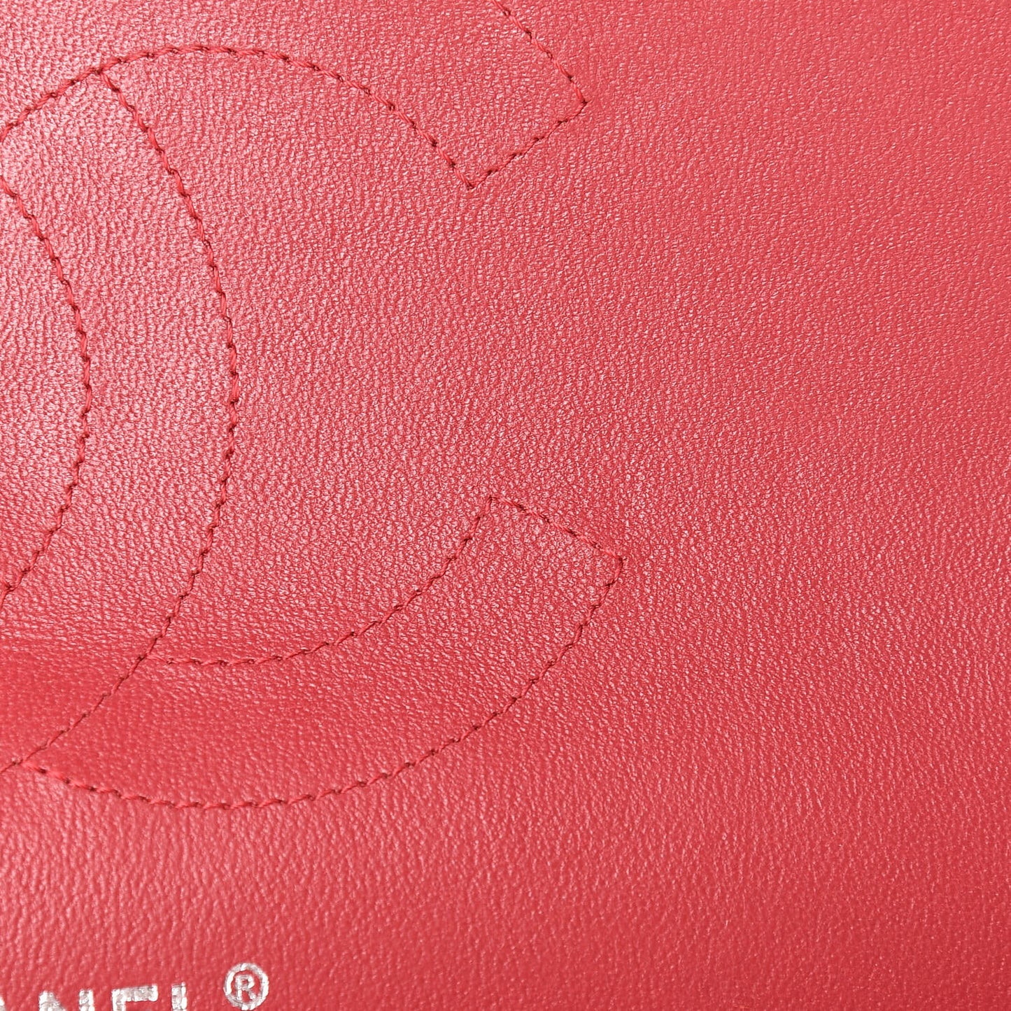 Caviar Quilted Jumbo Double Flap Red