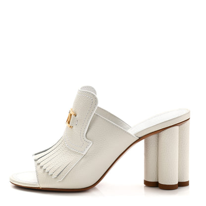 Louis Vuitton Calfskin Indiana Mule 37 White 1 of 13