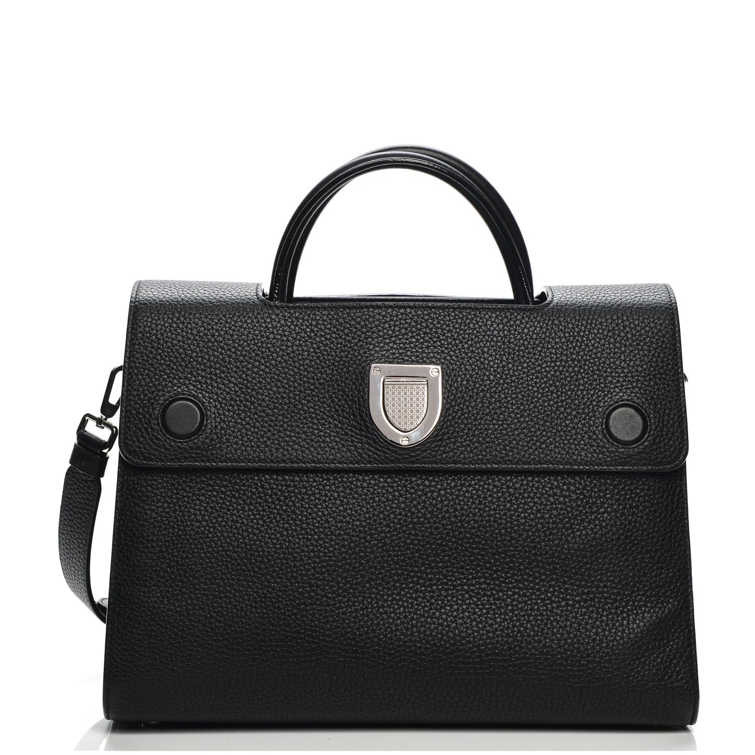 Christian Dior Grained Calfskin Medium Diorever Flap Black 1 of 9