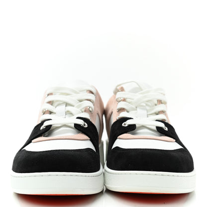 Hermes Suede Goatskin Calfskin Free Sneakers 37.5 Multicolor Rose Opaline 2 of 8