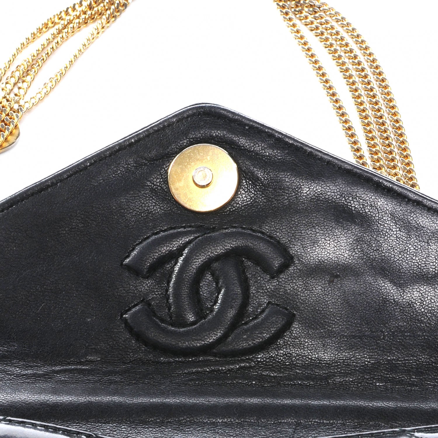 Chanel Patent Quilted Tassel Evening Bag Black 5 of 8