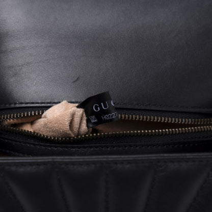 Gucci Calfskin Bamboo Trapuntata Queen Margaret Backpack Mystic White Black 9 of 14