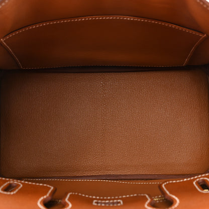Hermes Natural Barenia Faubourg Birkin 25 Fauve 5 of 13