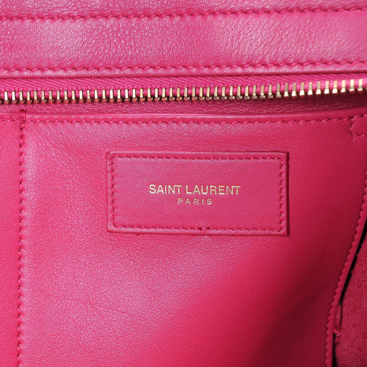 Calfskin Small Classic Y Cabas Fuchsia