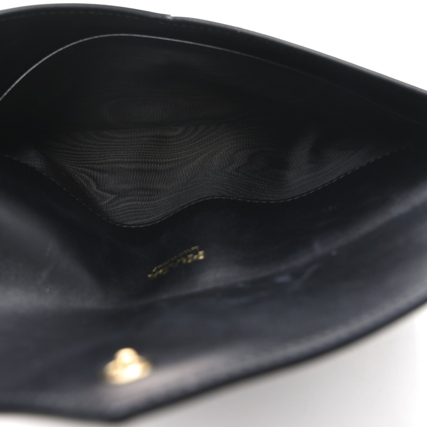 Saffiano City Calfskin Envelope Wallet Black