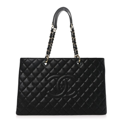 Chanel Caviar Quilted XL Grand Shopping Tote GST Black 1 of 11