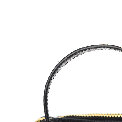 Miu Miu Goatskin Madras Zip Tote Black 14 of 15