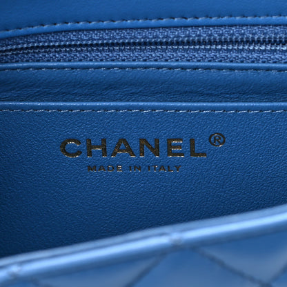 Chanel Lambskin Quilted Mini Rectangular Flap Blue 6 of 11