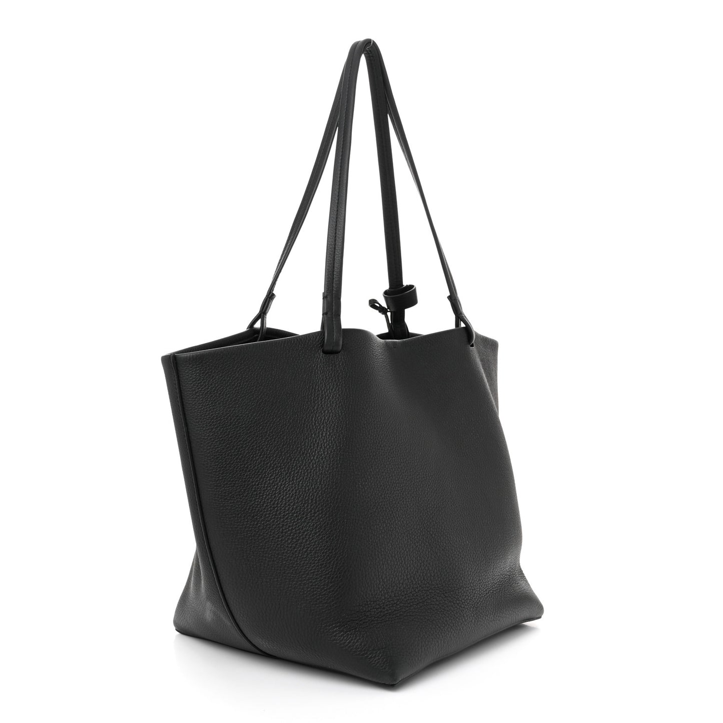 Grained Calfskin Park Tote Three Black