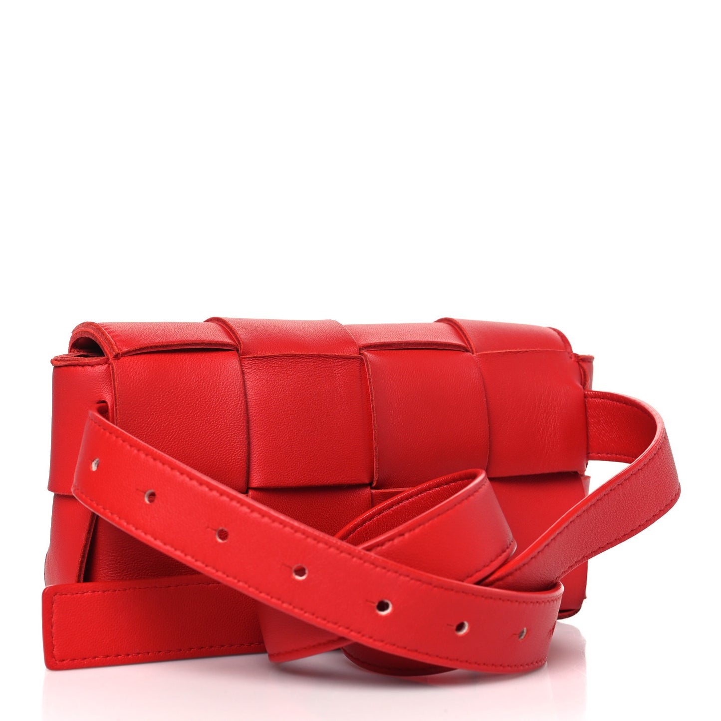 Nappa Maxi Intreccio The Belt Cassette Bag Chilli