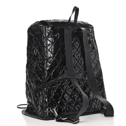Chanel Distressed Patent Quilted Grocery By Shopping Trolley Black 3 of 7