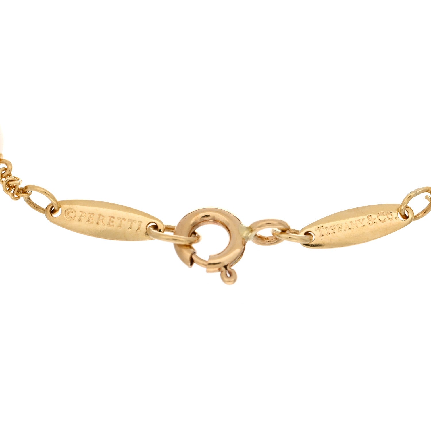 Tiffany 18K Yellow Gold Pearl 5.5-6mm Elsa Peretti Pearls By The Yard Bracelet 3 of 4