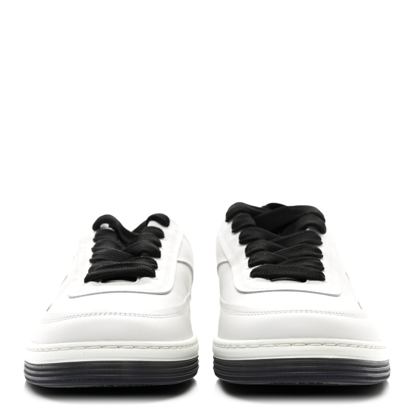 Calfskin CC Womens Sneakers 38.5 White Black