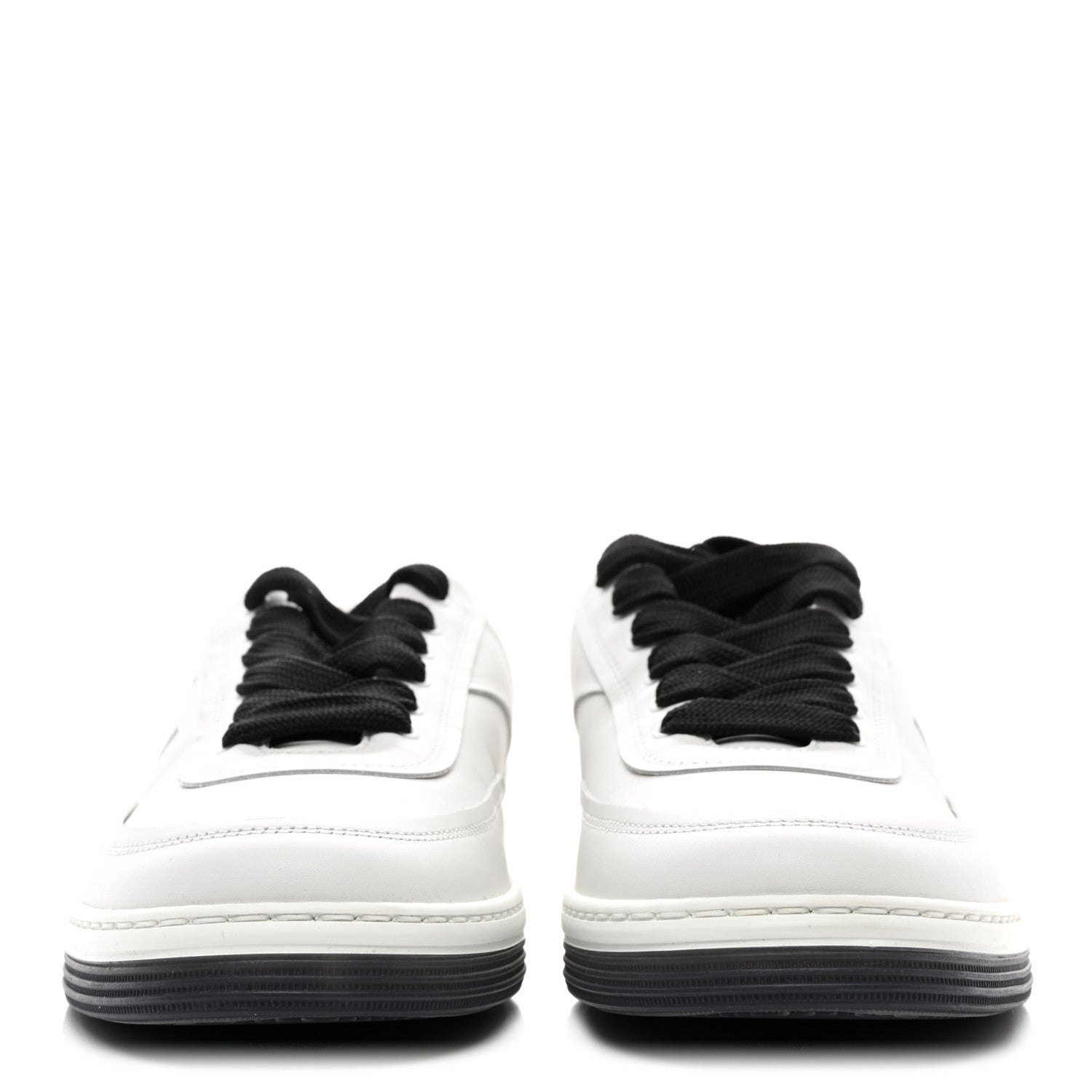 Chanel Calfskin CC Womens Sneakers 38.5 White Black 2 of 8