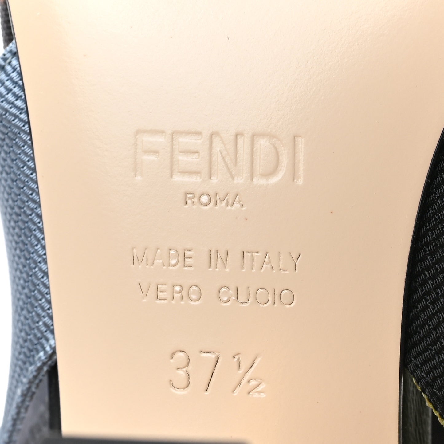Technical Mesh FF Rainbow Beaded Colibri 85mm Slingback Pumps 37.5 Tobacco Black Multicolor