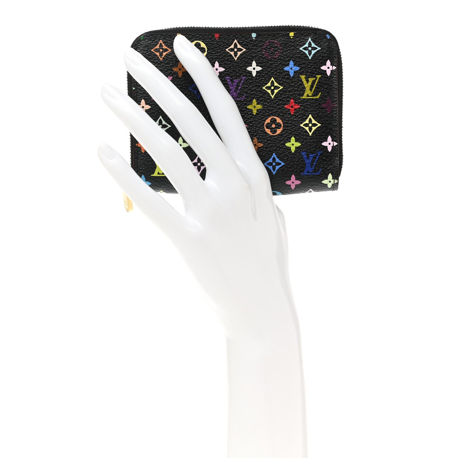 Louis Vuitton Monogram Multicolor Zippy Coin Purse Black Grenade 2 of 7
