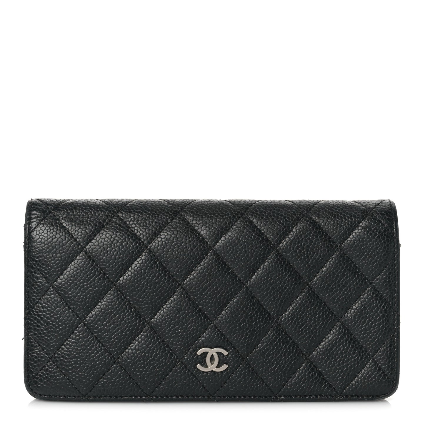 Caviar Quilted Yen Wallet Black