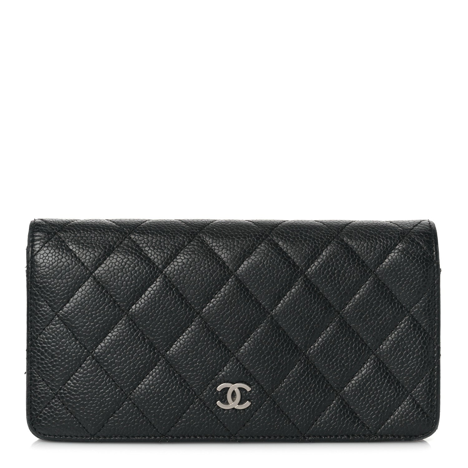 Chanel Caviar Quilted Yen Wallet Black 1 of 10