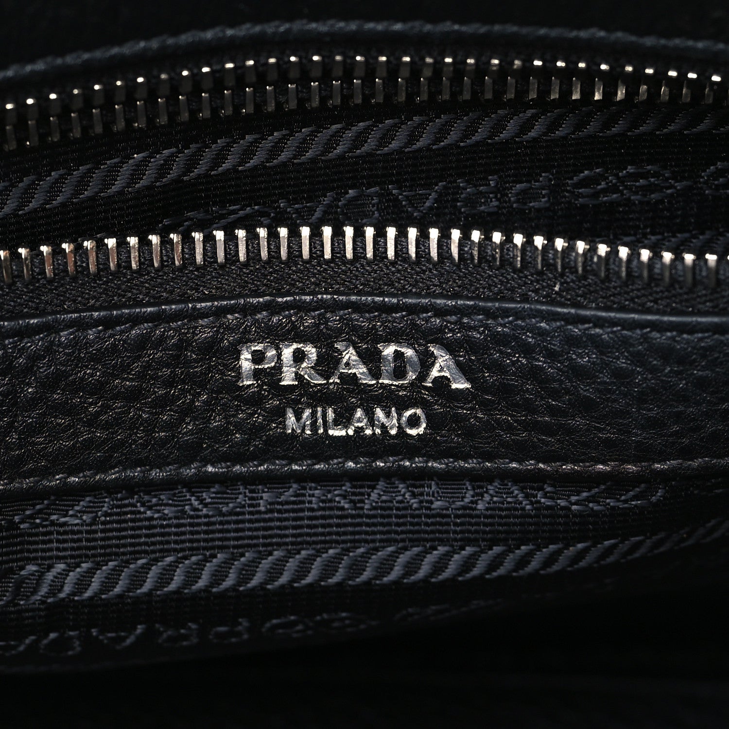 Prada Vitello Phenix Logo Hobo Black 6 of 9