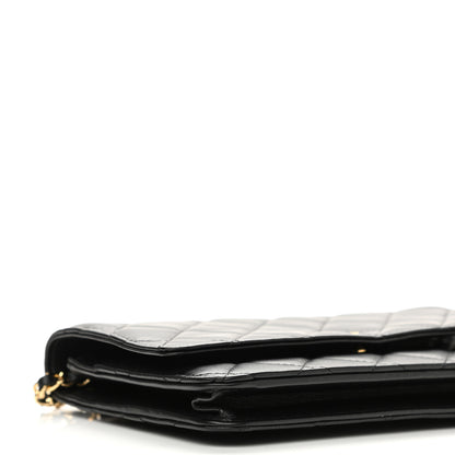 Chanel Lambskin Quilted Wallet On Chain WOC Black 10 of 13