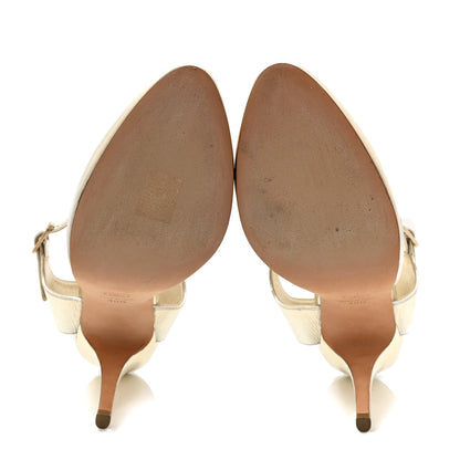 Chanel Laminated Lambskin CC Pumps 40.5 Gold 5 of 11