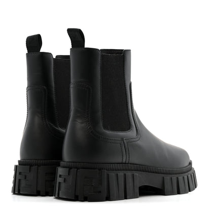 Fendi Calfskin Rubber Fendi Force Chelsea Boots 42 Black 5 of 9