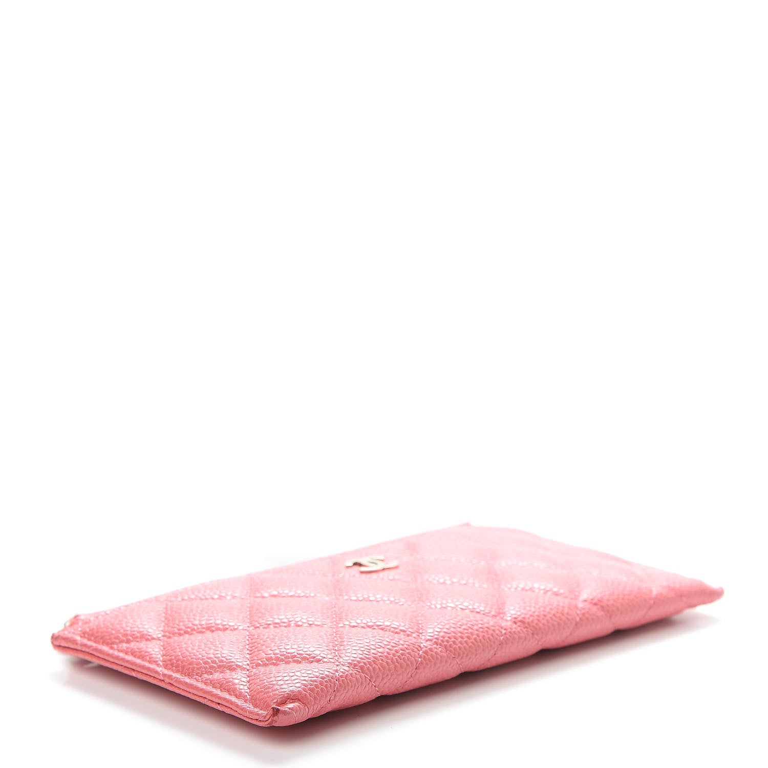 Chanel Iridescent Caviar Quilted Classic Zip Pouch Pink 4 of 12