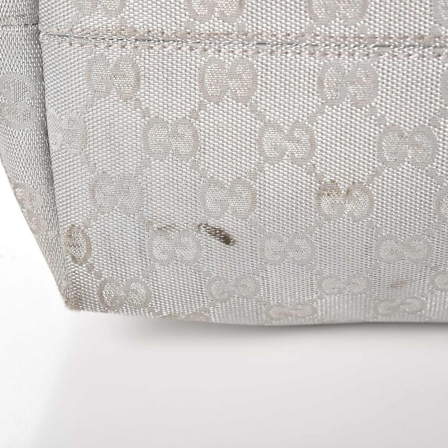 Metallic Monogram Travel Bag Silver