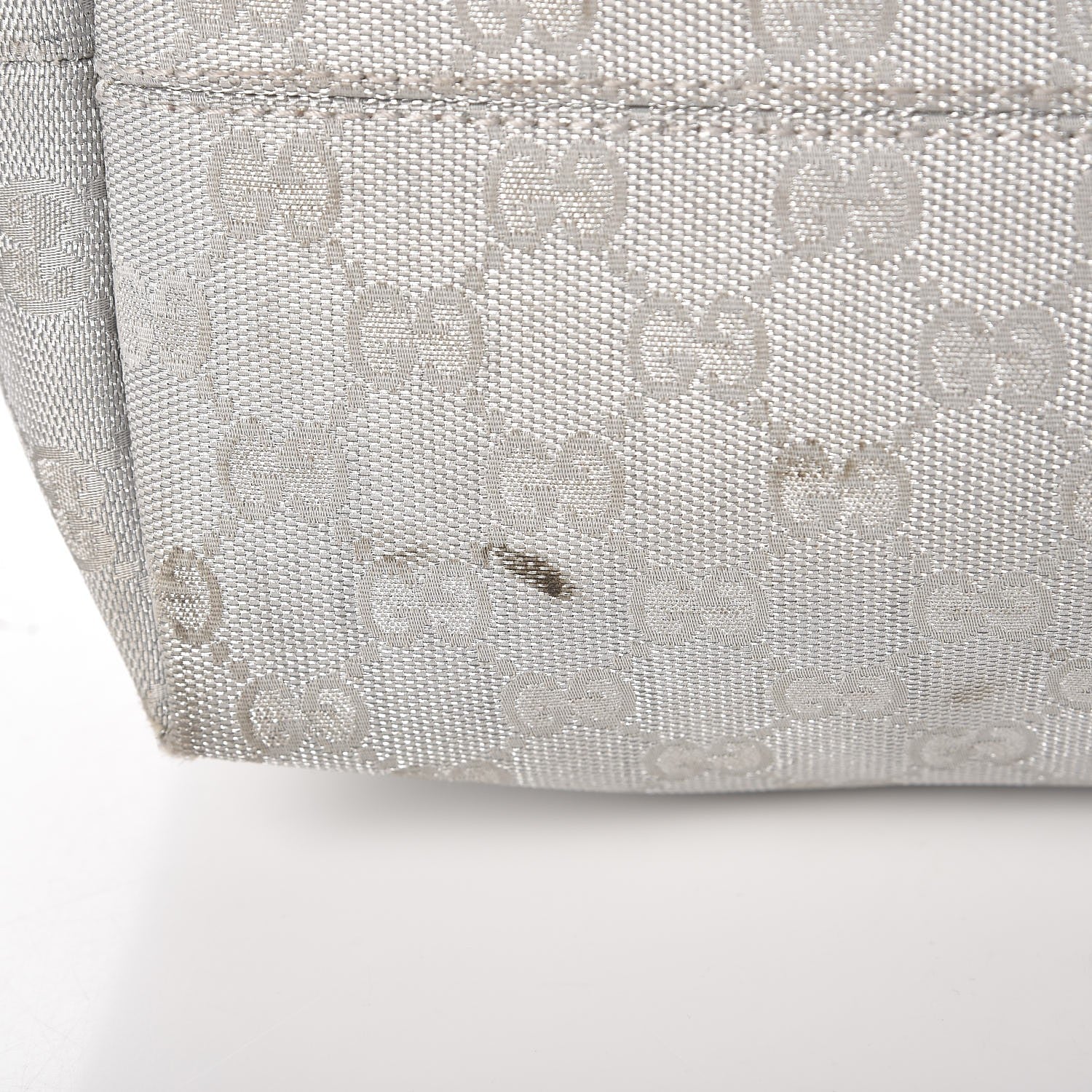 Gucci Metallic Monogram Travel Bag Silver 16 of 19