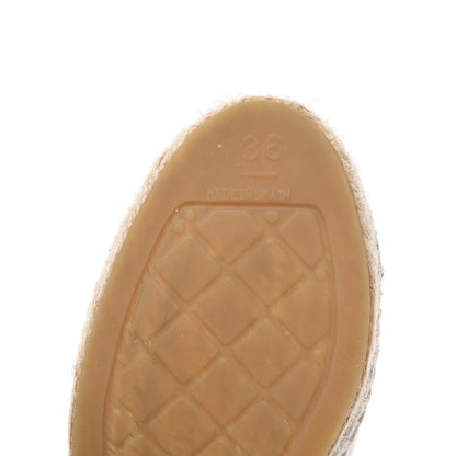 Chanel Linen CC Espadrilles 36 Beige Black 7 of 11