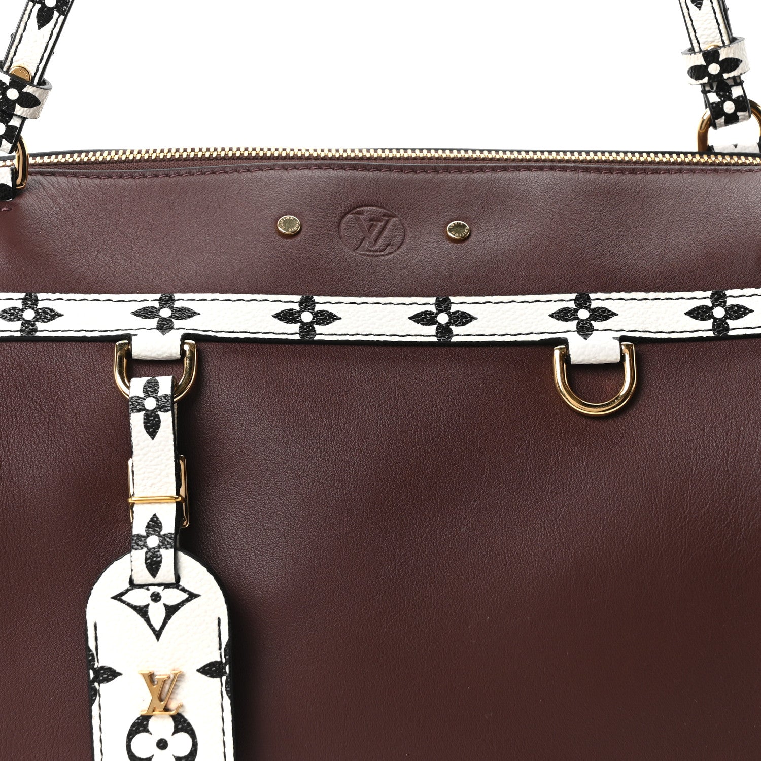 Louis Vuitton Calfskin Colored Monogram Speedy Amazon Chocolate White 7 of 9