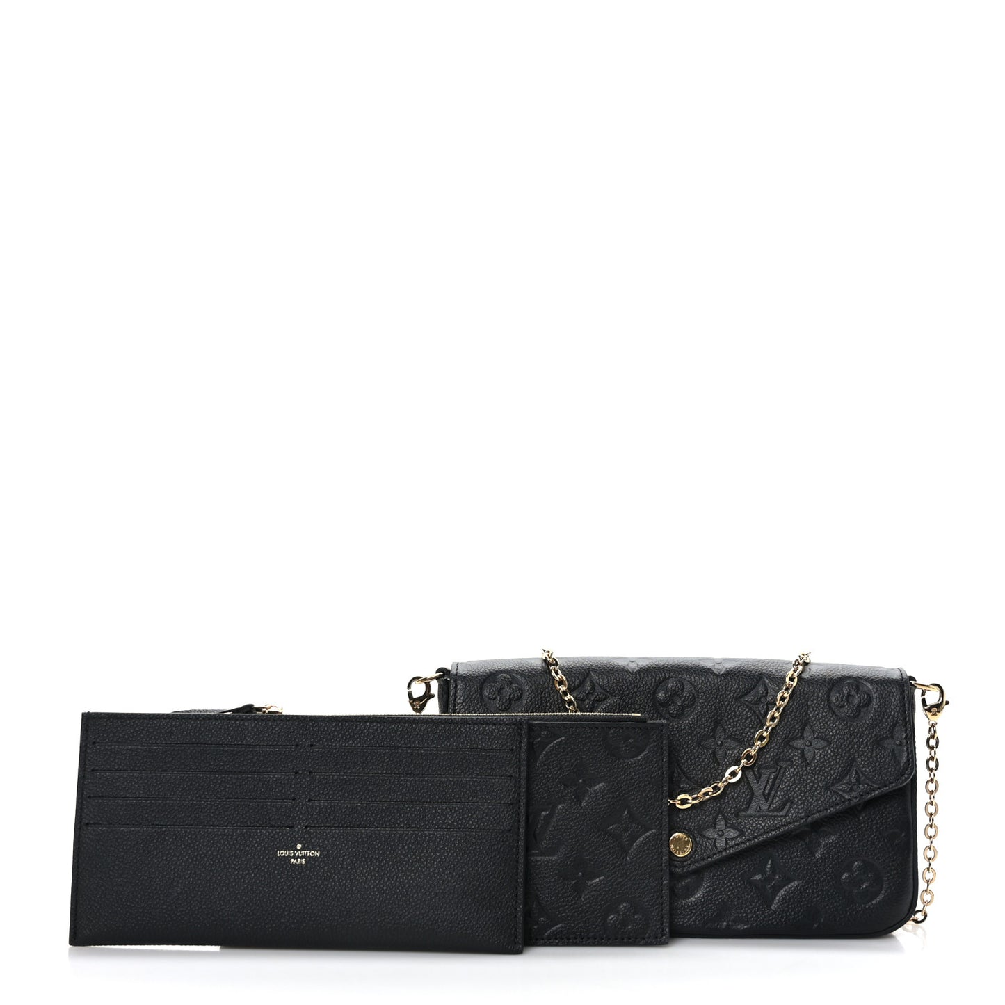 Empreinte Pochette Felicie Chain Wallet Black